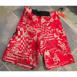 BOYS OLD NAVY SWIM TRUNKS SKULL DINOSAUR SIZE LARGE 10 L NWT